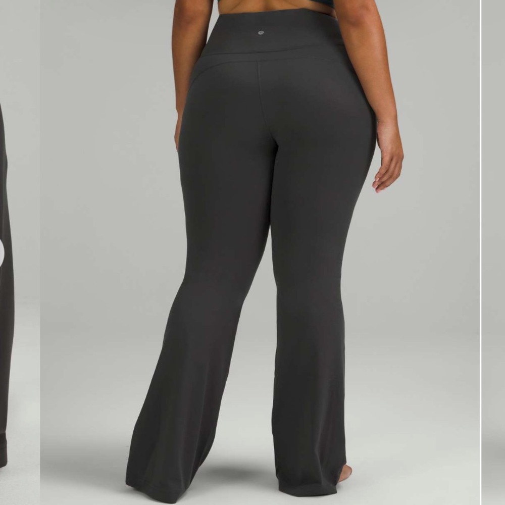 Lululemon Groove Super-High-Rise Flared Pant Nulu Graphite Grey Size 0